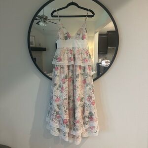Gianna Bini white and pink floral dress